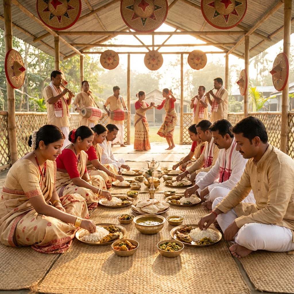Traditional Assamese meal